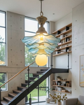 Aartaa Decor Azure Cascade Royale Pendant Light Brass 30.5cm