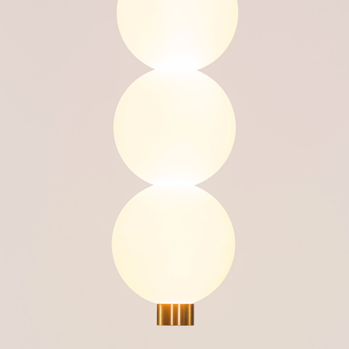 White Teak Be The Story Gold Built-In LED Pendant Light