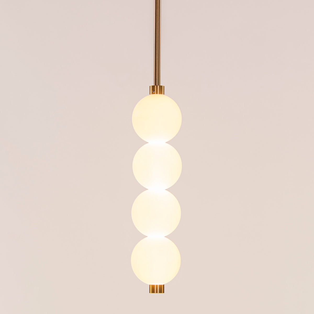 White Teak Be The Story Gold Built-In LED Pendant Light