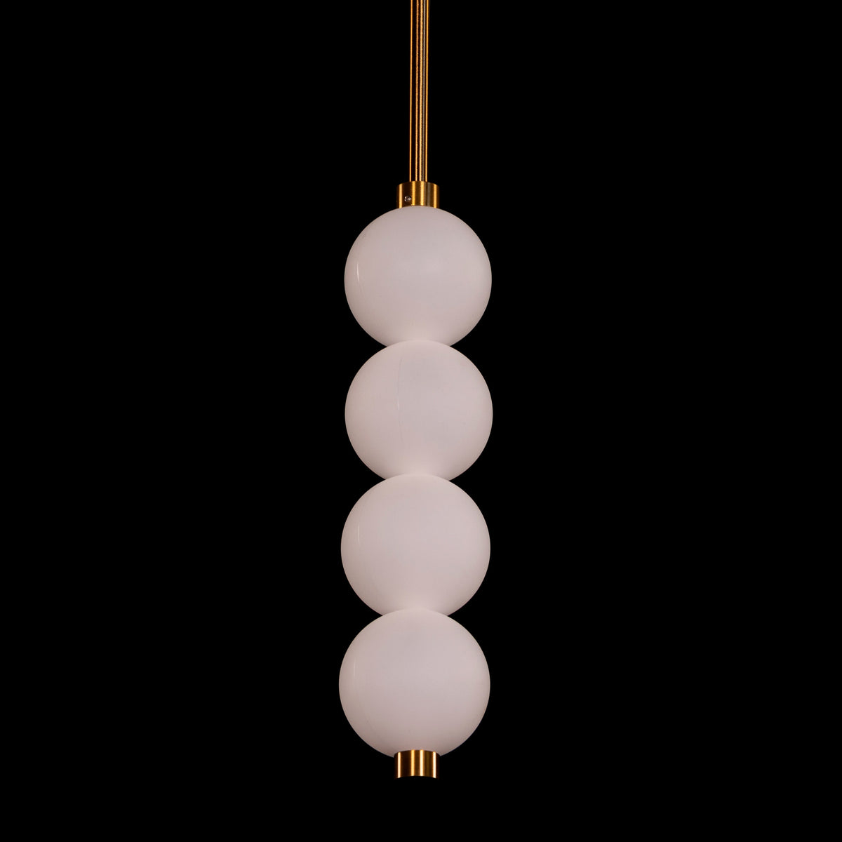 White Teak Be The Story Gold Built-In LED Pendant Light