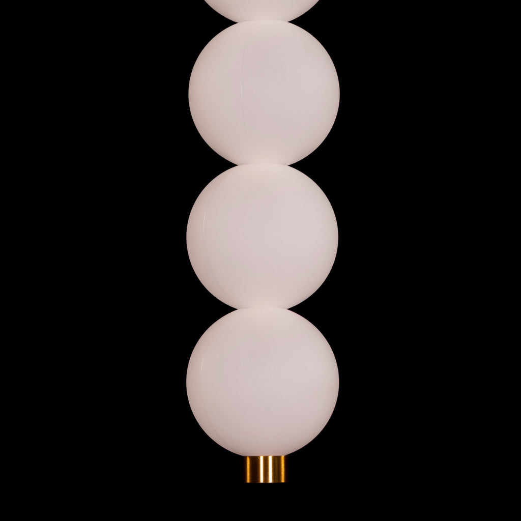 White Teak Be The Story Gold Built-In LED Pendant Light
