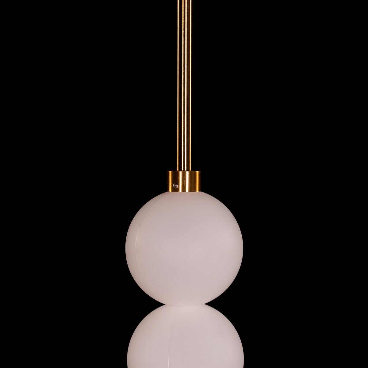White Teak Be The Story Gold Built-In LED Pendant Light