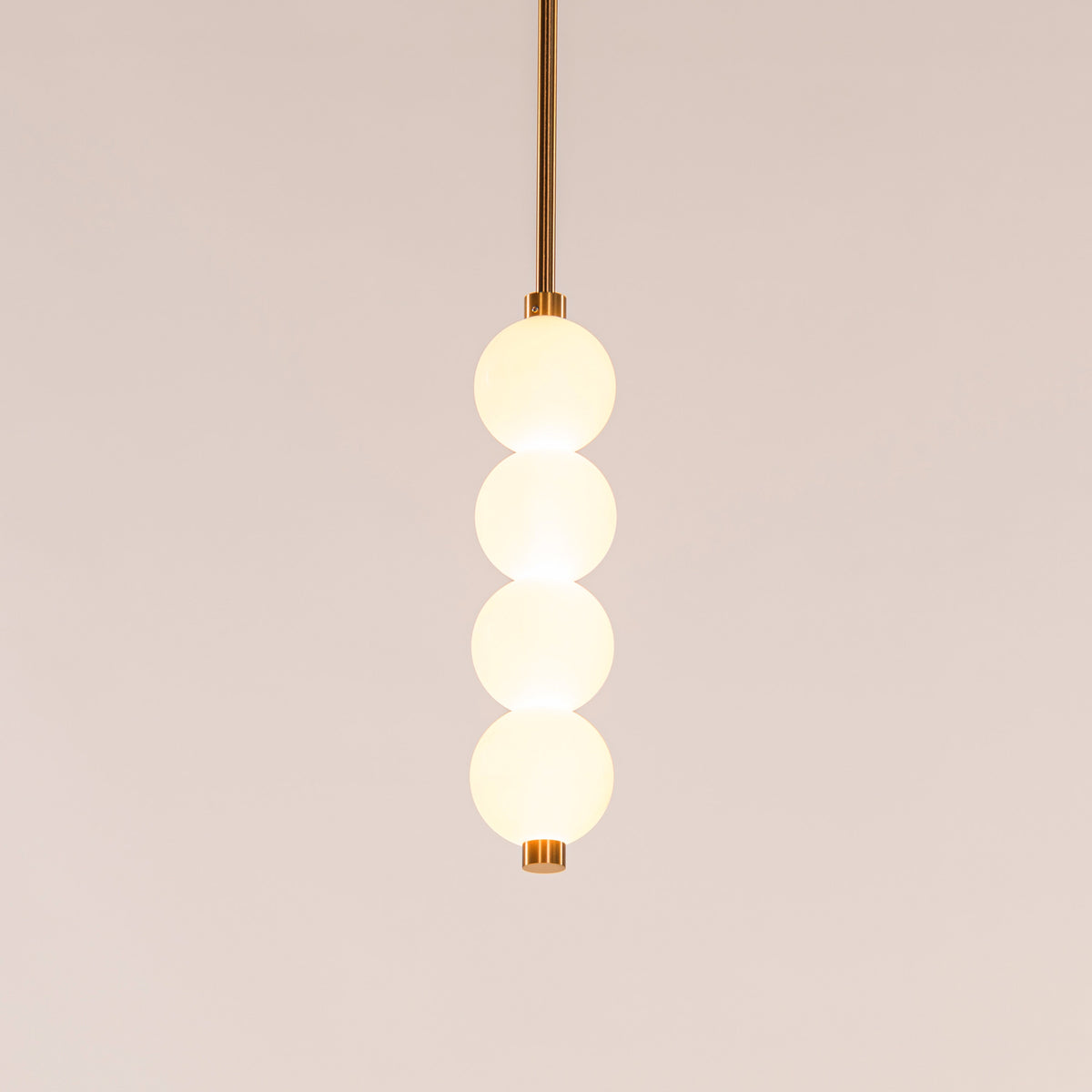 White Teak Be The Story Gold Built-In LED Pendant Light