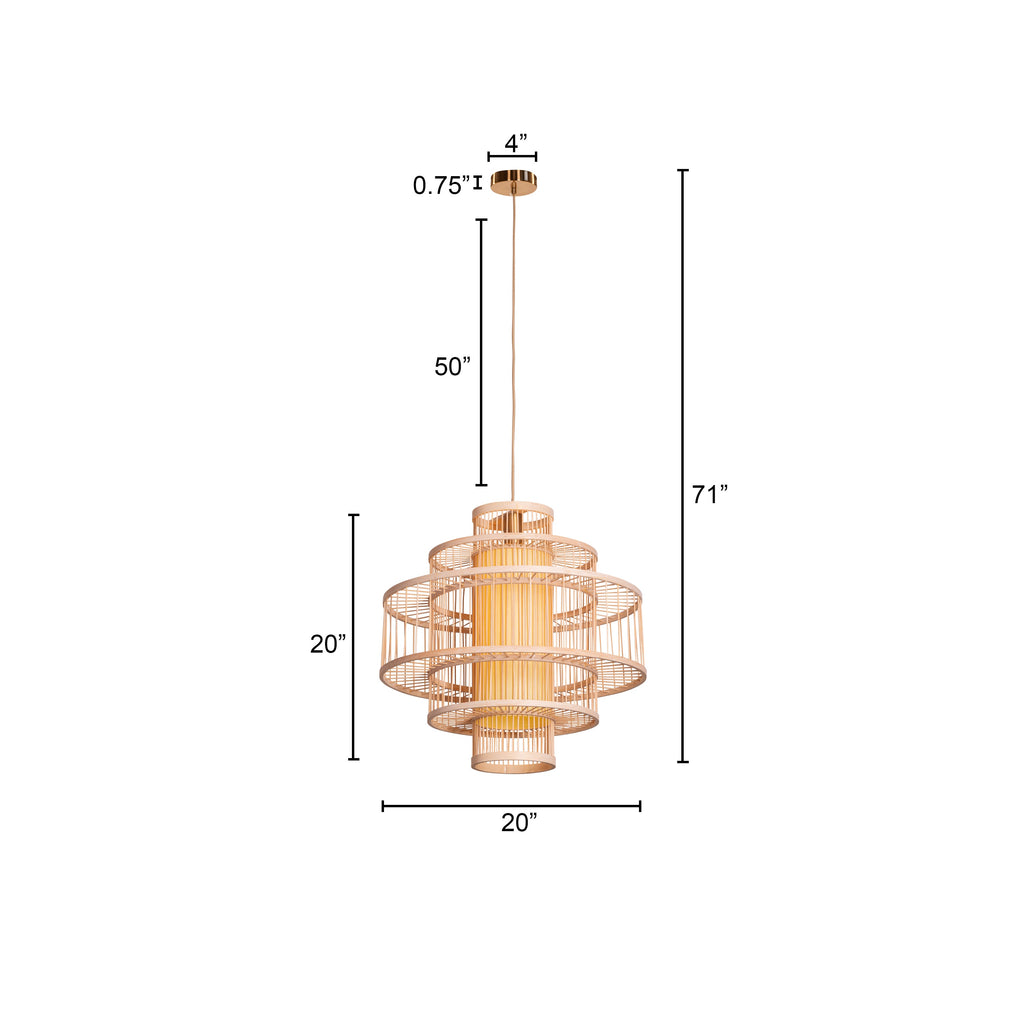 White Teak Goodbye Hurts Wooden Pendant Light