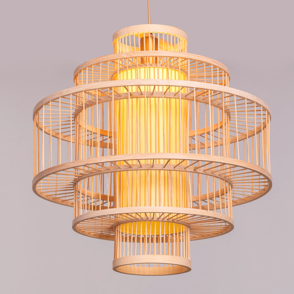 White Teak Goodbye Hurts Wooden Pendant Light