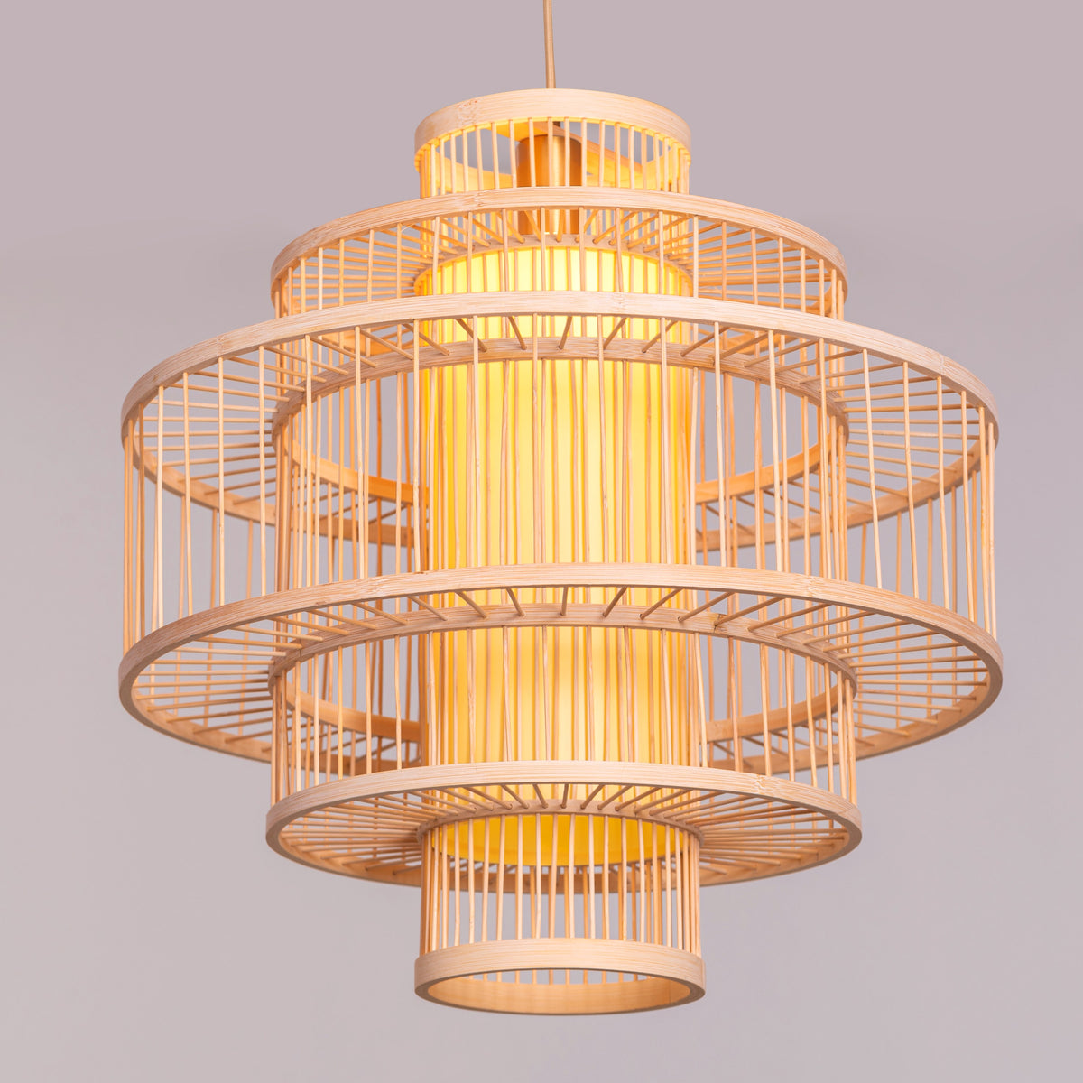 White Teak Goodbye Hurts Wooden Pendant Light