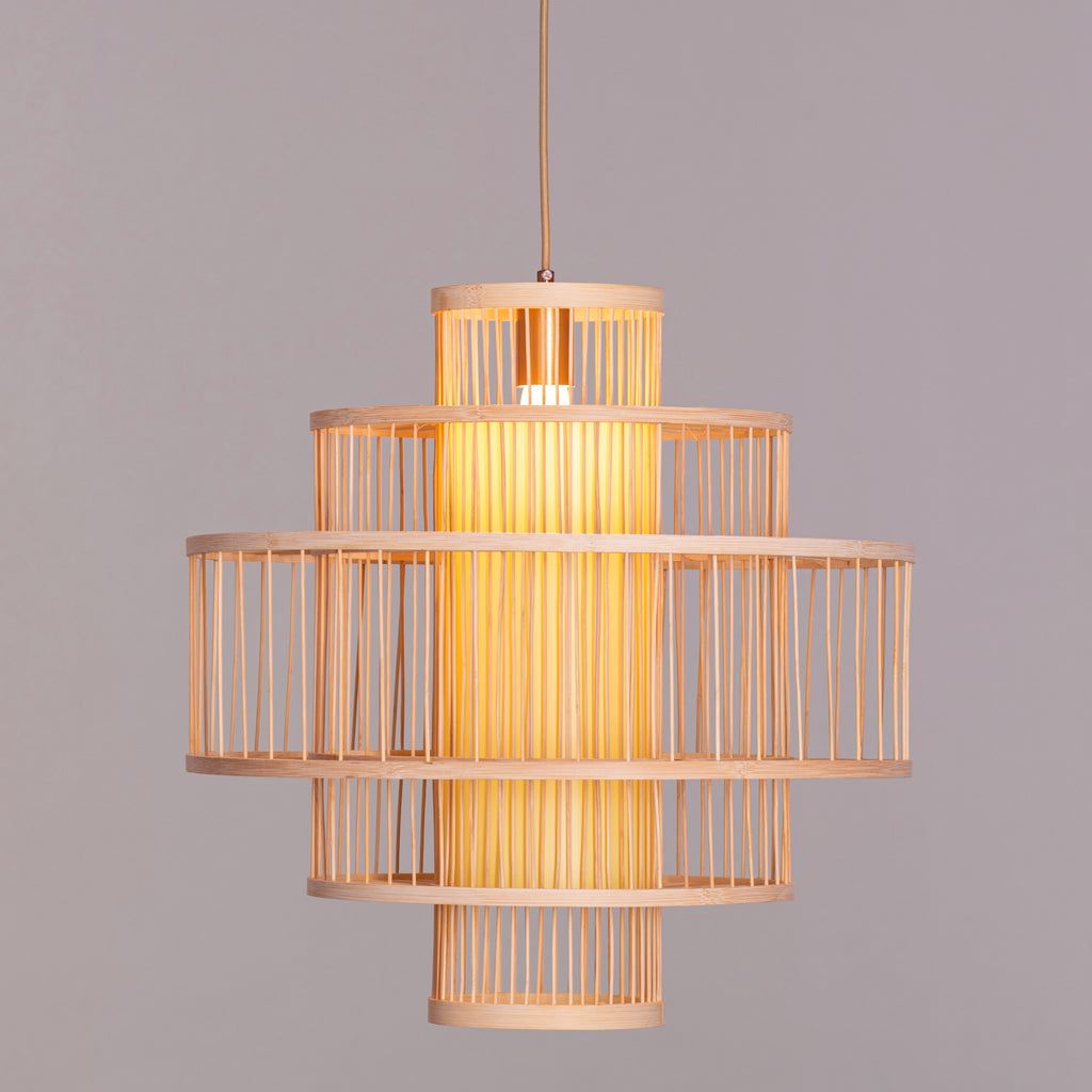 White Teak Goodbye Hurts Wooden Pendant Light