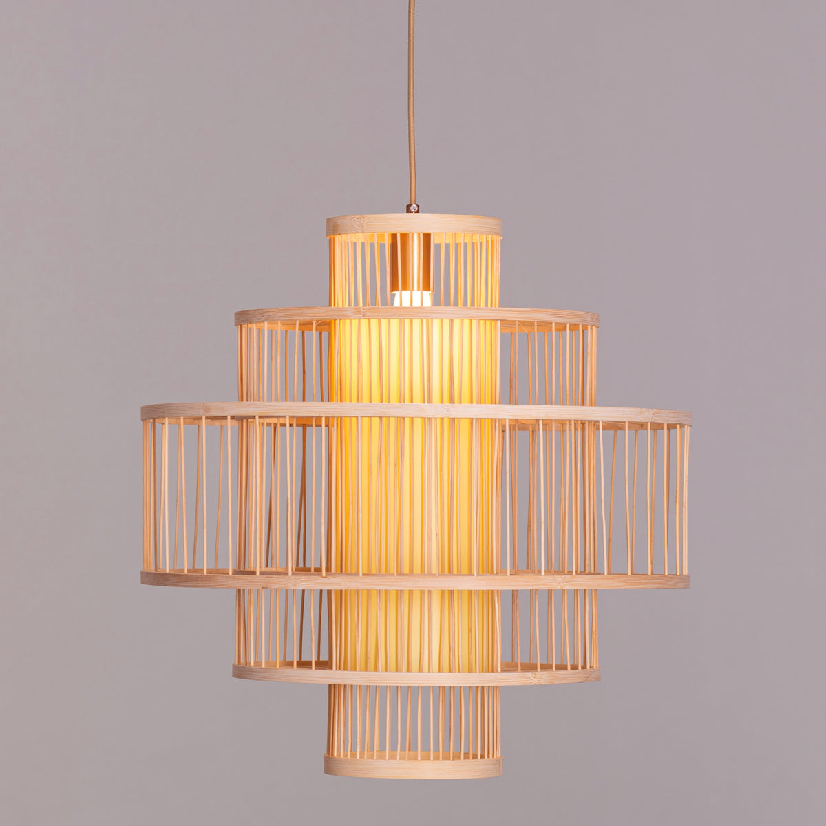 White Teak Goodbye Hurts Wooden Pendant Light