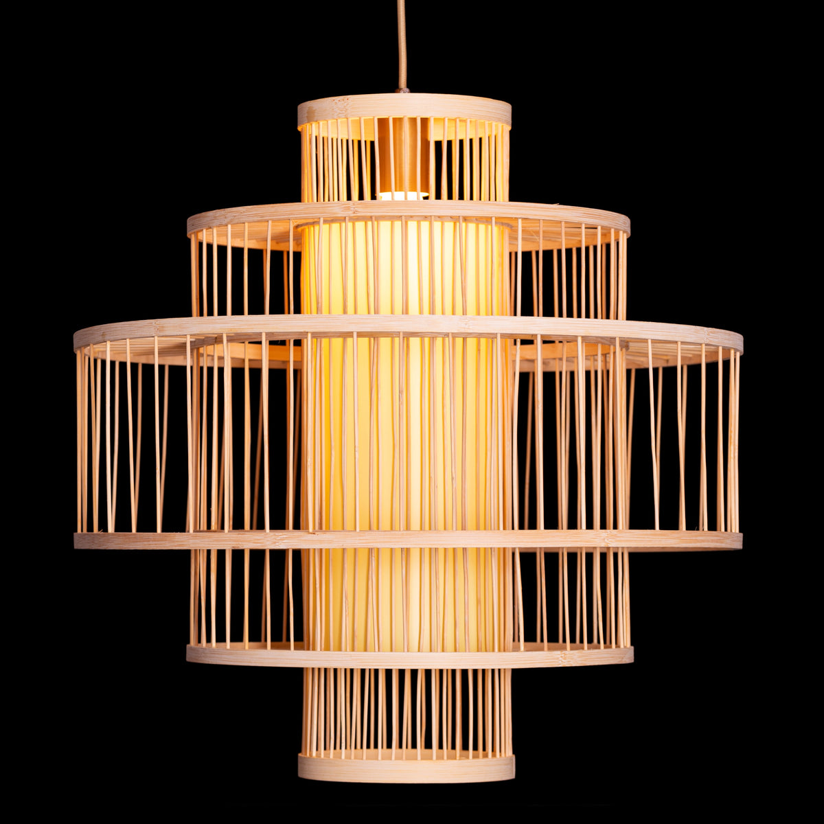White Teak Goodbye Hurts Wooden Pendant Light