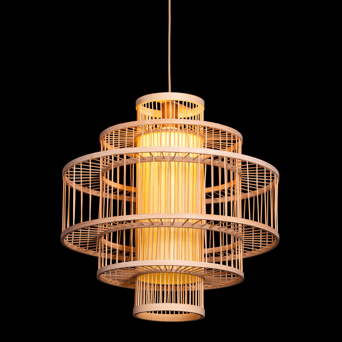 White Teak Goodbye Hurts Wooden Pendant Light