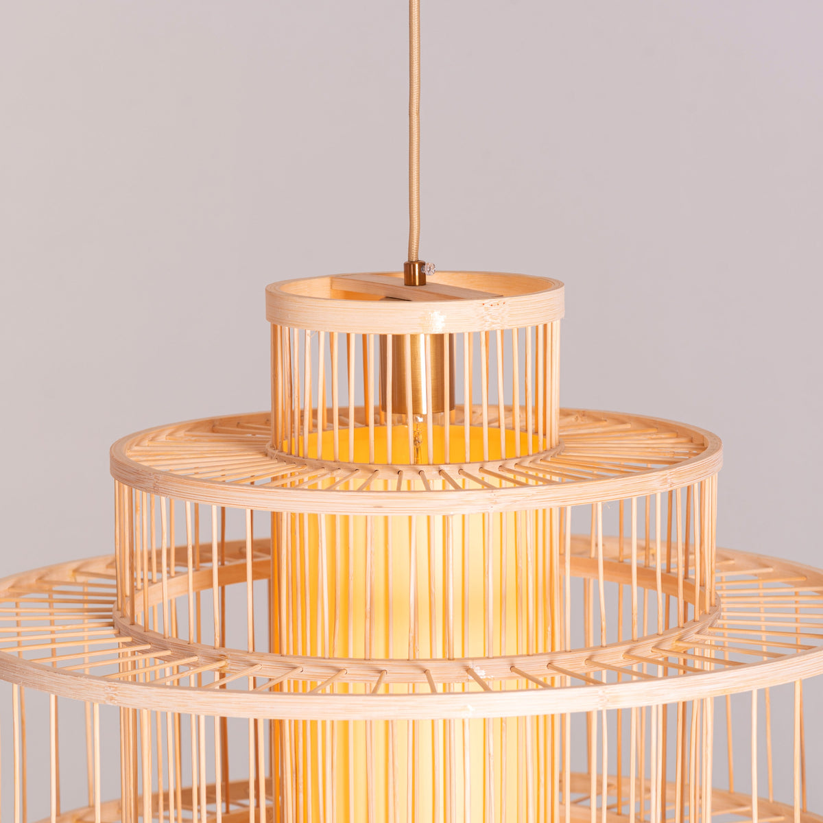 White Teak Goodbye Hurts Wooden Pendant Light