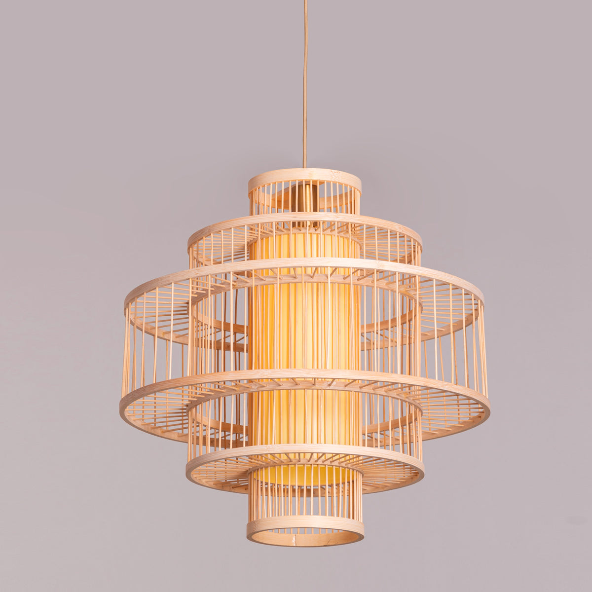 White Teak Goodbye Hurts Wooden Pendant Light