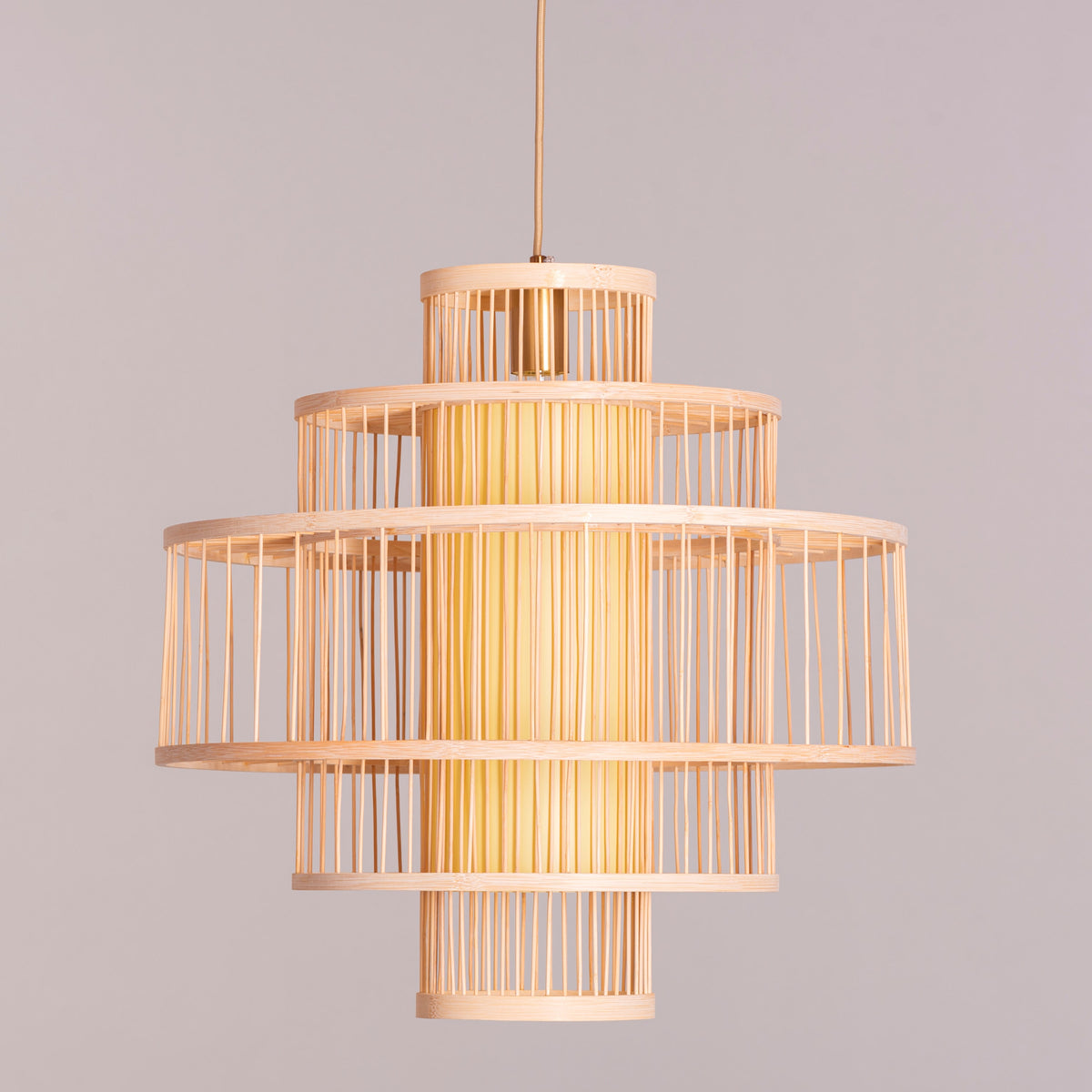 White Teak Goodbye Hurts Wooden Pendant Light