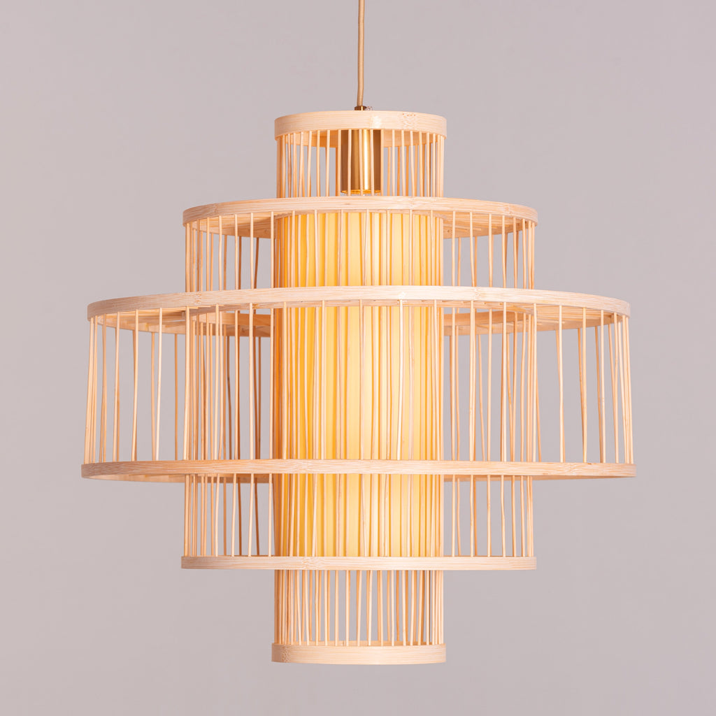White Teak Goodbye Hurts Wooden Pendant Light