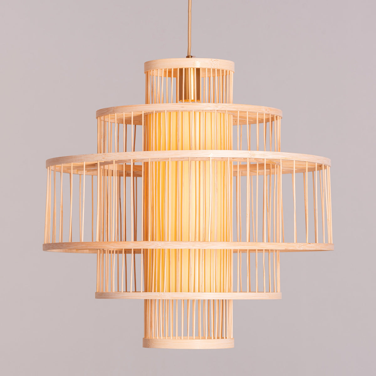 White Teak Goodbye Hurts Wooden Pendant Light
