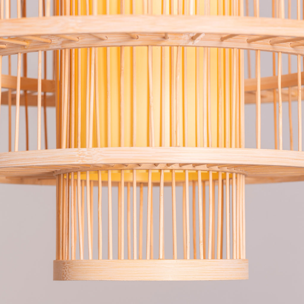 White Teak Goodbye Hurts Wooden Pendant Light