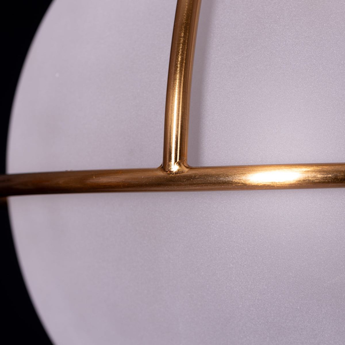White Teak Find Me Nowhere Gold Frosted Glass Pendant Light