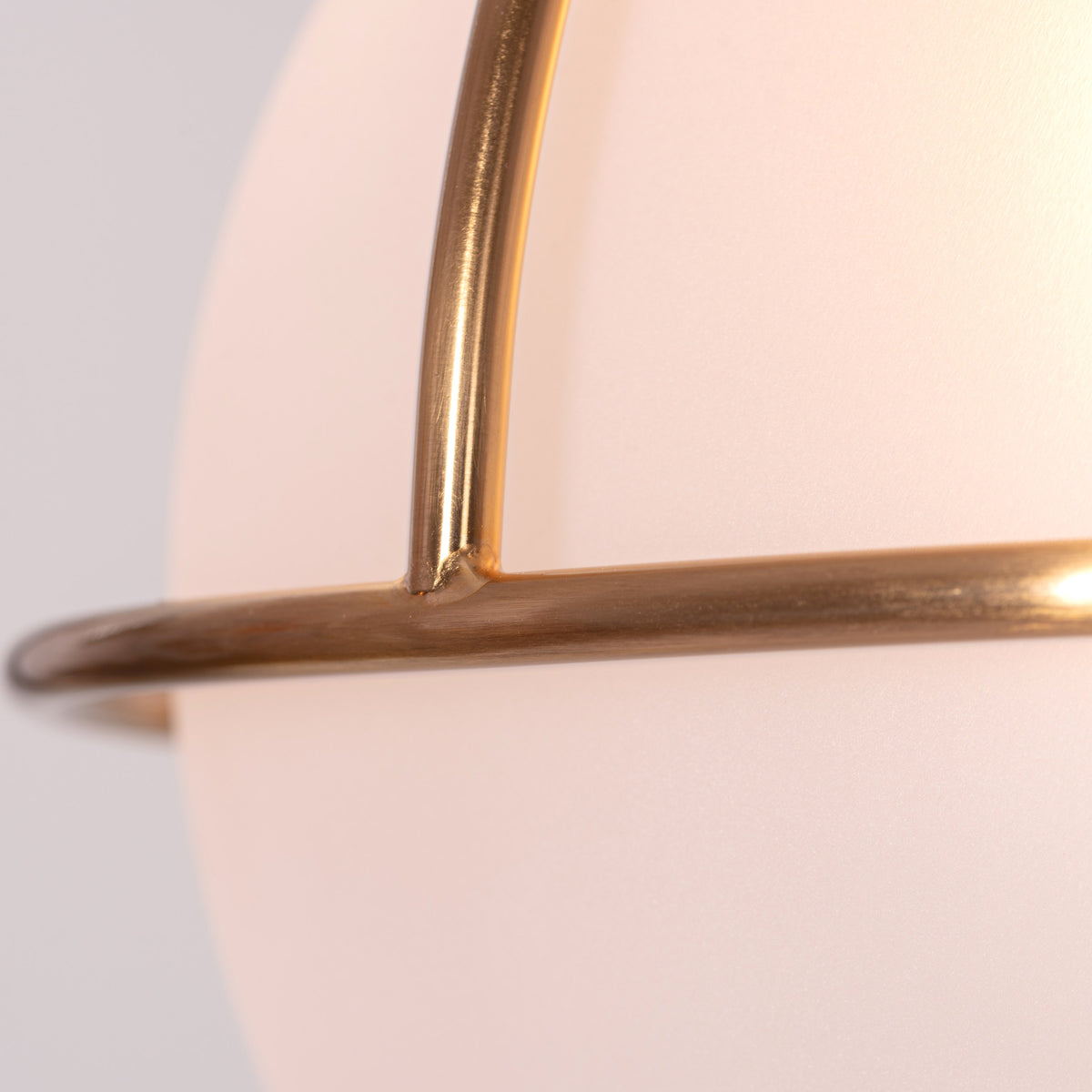 White Teak Find Me Nowhere Gold Frosted Glass Pendant Light