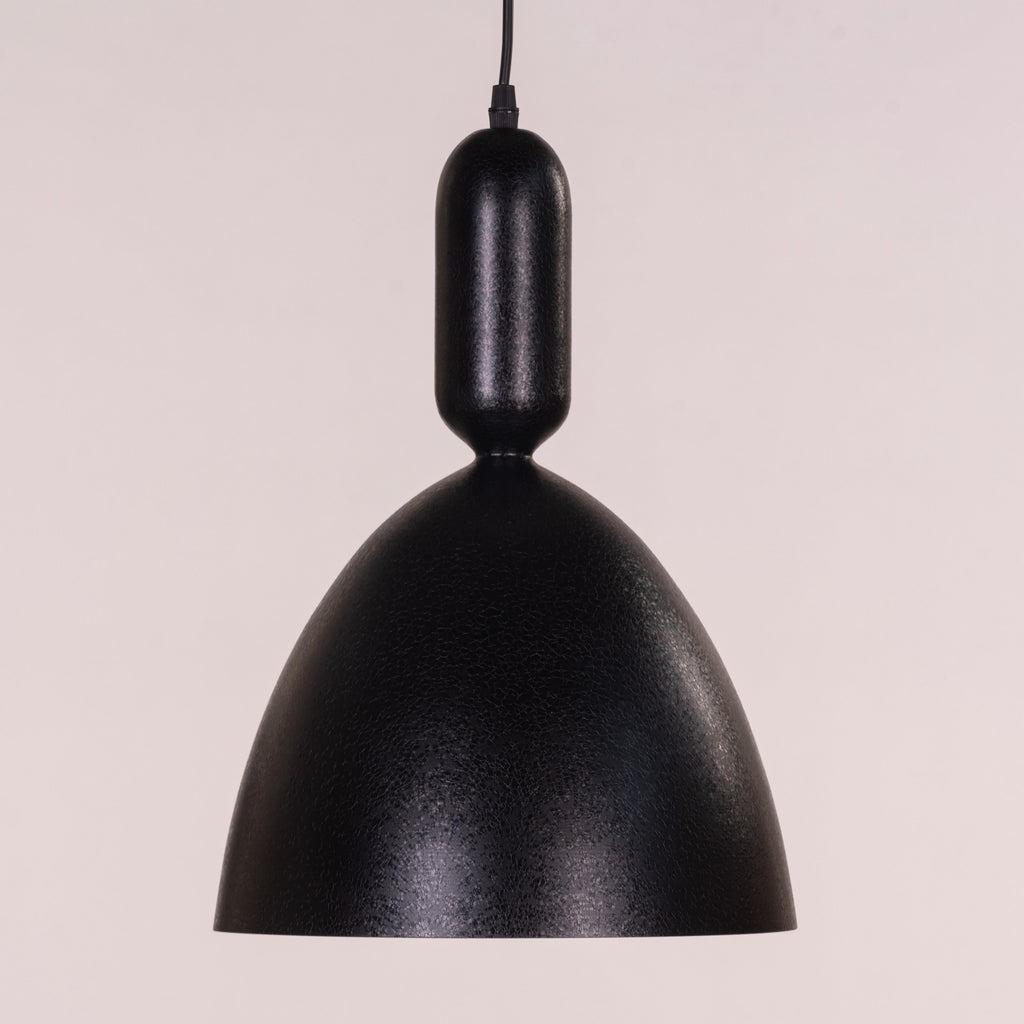 White Teak Want To Speak Black Pendant Light