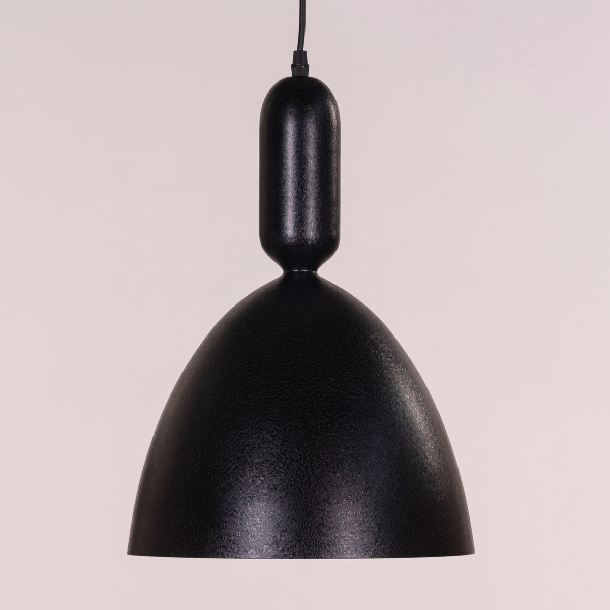 White Teak Want To Speak Black Pendant Light