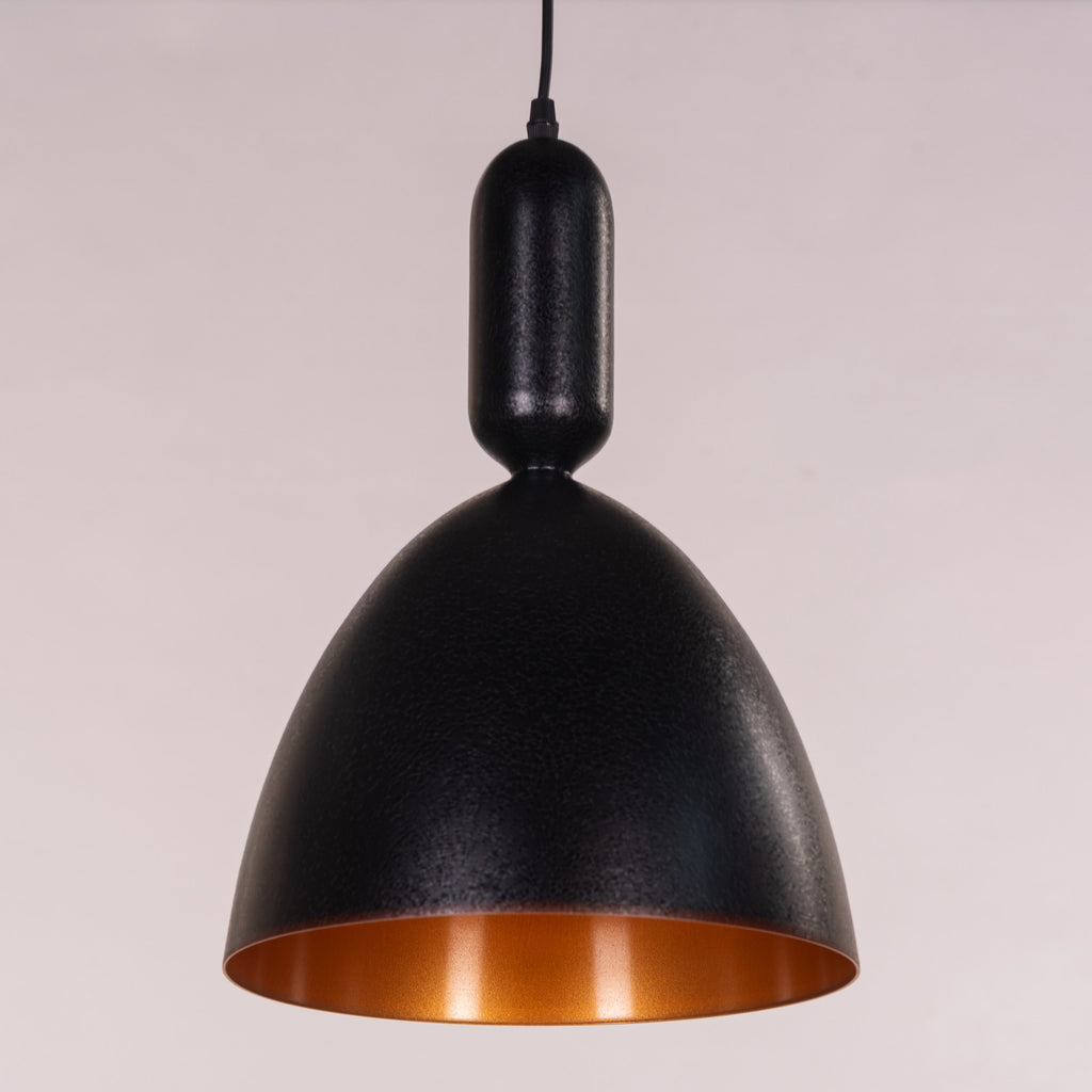 White Teak Want To Speak Black Pendant Light