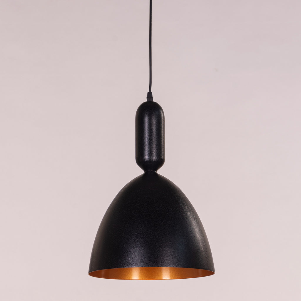 White Teak Want To Speak Black Pendant Light