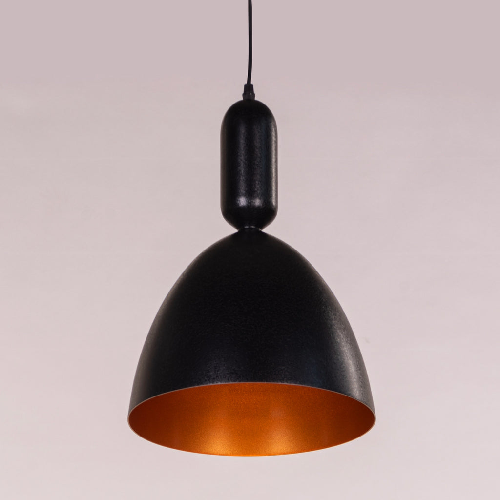 White Teak Want To Speak Black Pendant Light