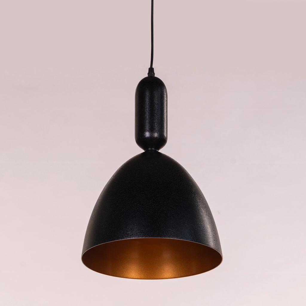 White Teak Want To Speak Black Pendant Light
