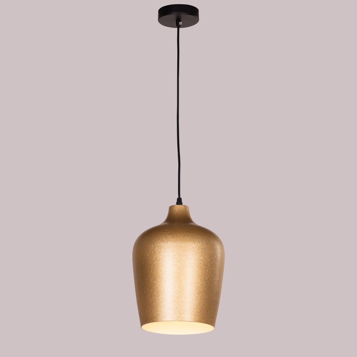 White Teak Want To Glow Gold Pendant Light