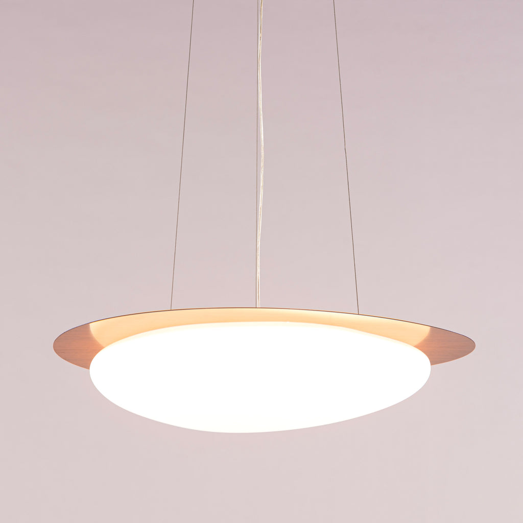 White Teak Pavlova Built-In LED Acrylic Pendant Light