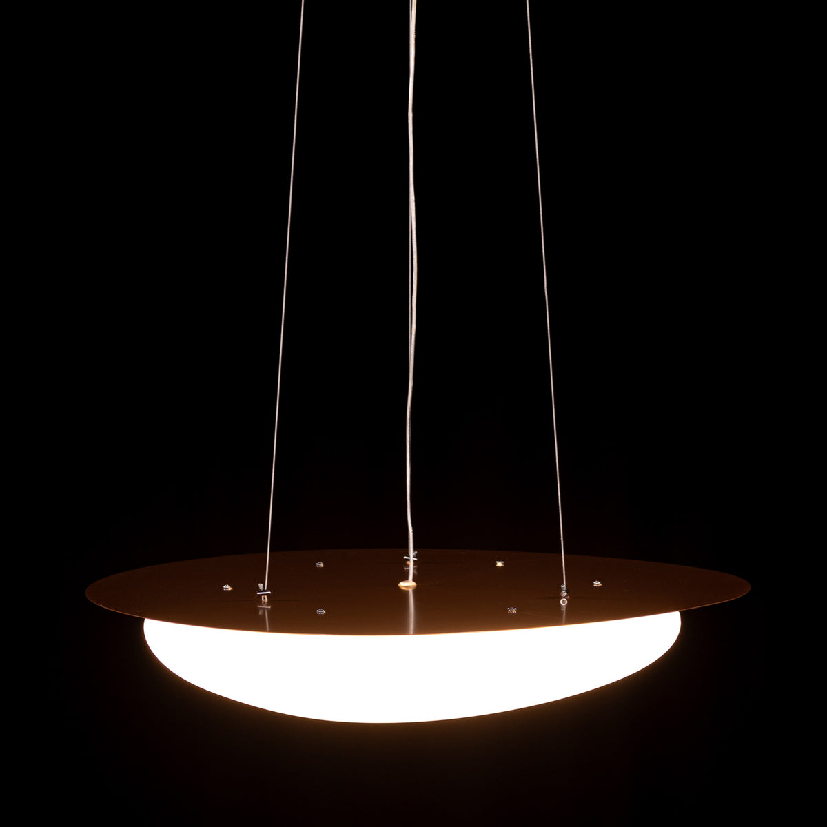 White Teak Pavlova Built-In LED Acrylic Pendant Light