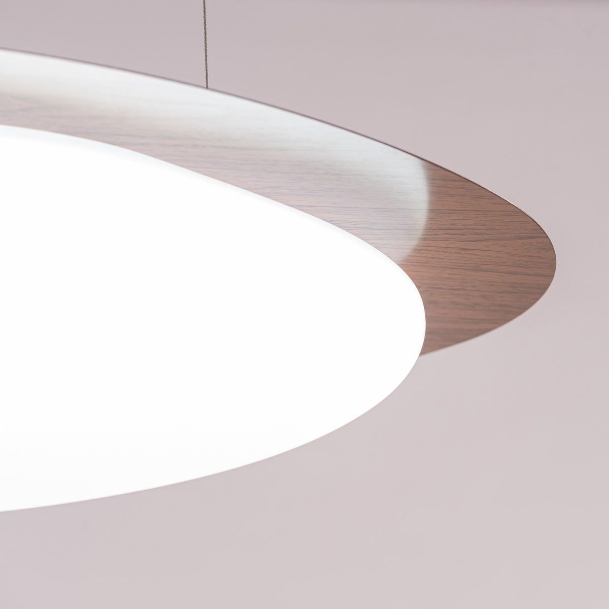 White Teak Pavlova Built-In LED Acrylic Pendant Light
