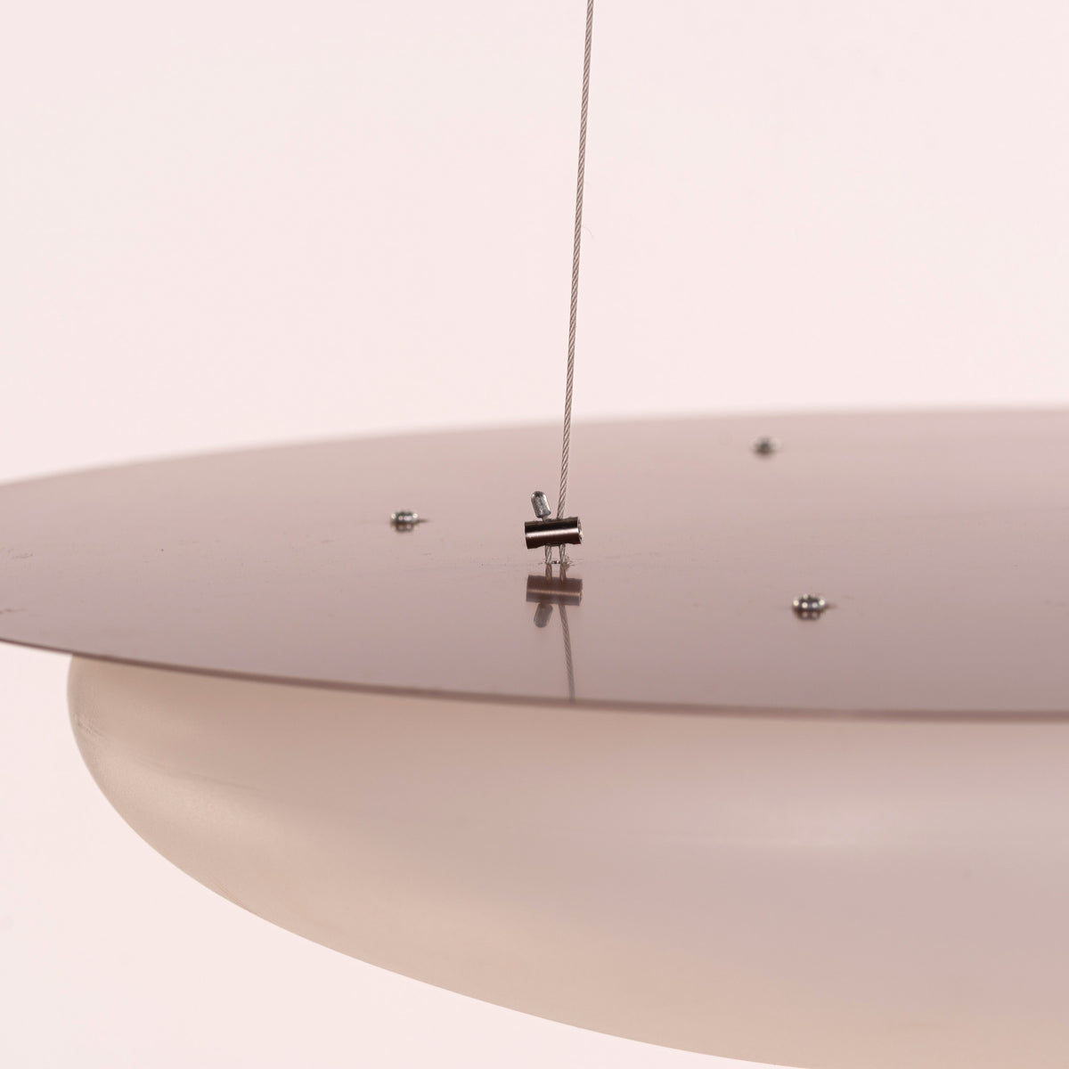 White Teak Pavlova Built-In LED Acrylic Pendant Light