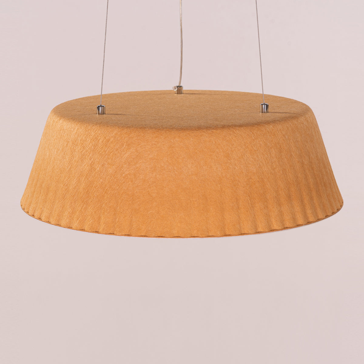 White Teak Curved Logic Beige Built-In LED Acrylic Pendant Light