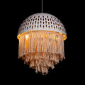 White Teak Desert Ritual White Gold Acrylic Crystal Pendant Light