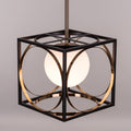 White Teak Block Party Smart LED Pendant Light