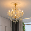 Monte Carlo 7-Light Crystal Chandelier Gold