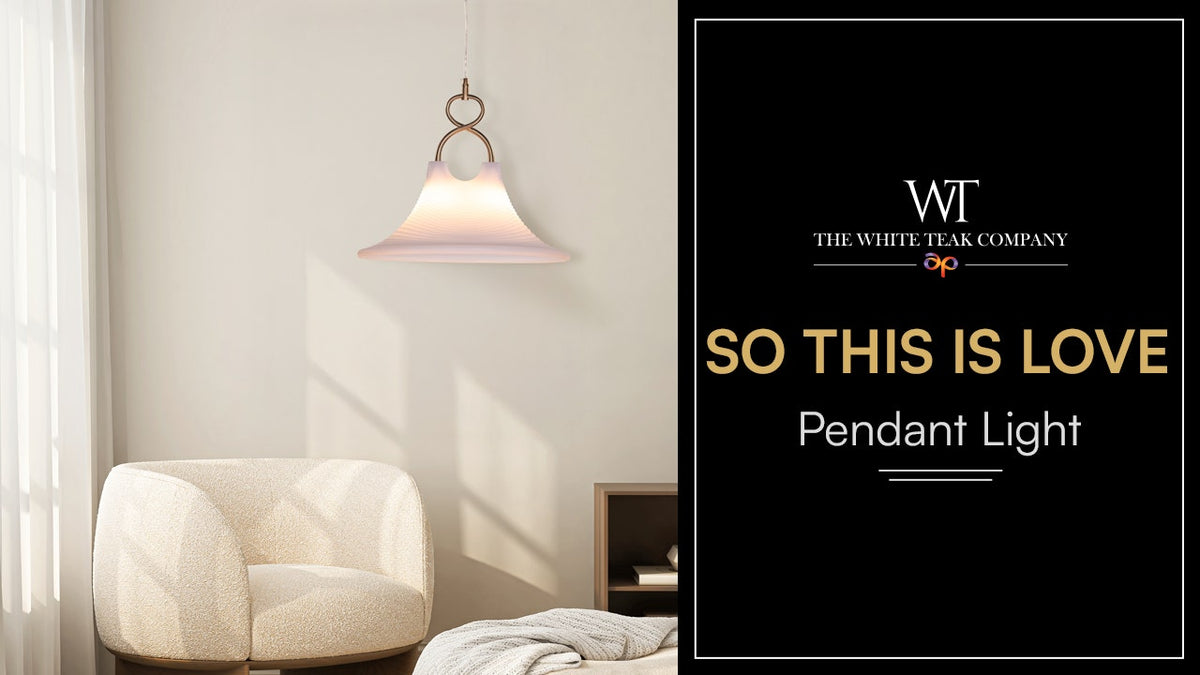White Teak So This Is Love Acrylic Pendant Light