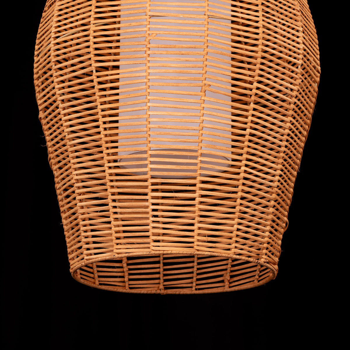 White Teak Sunlight Shore Beige Rattan Pendant Light