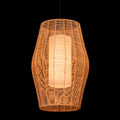 White Teak Sunlight Shore Beige Rattan Pendant Light