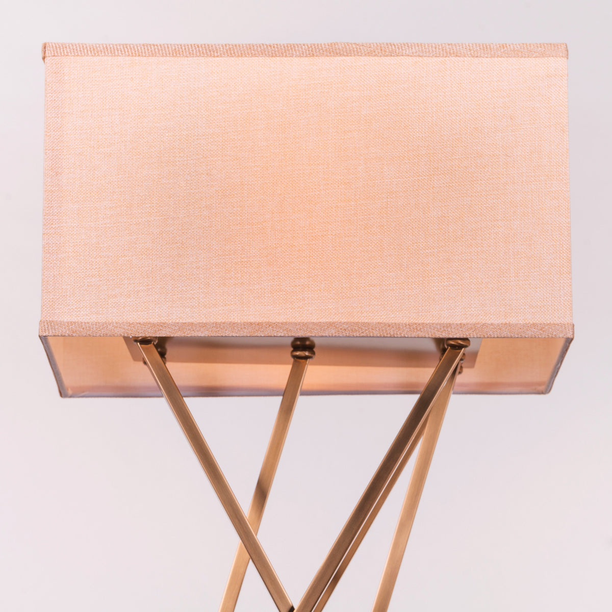 White Teak Cross Your Heart Table Lamp Gold and Off-White