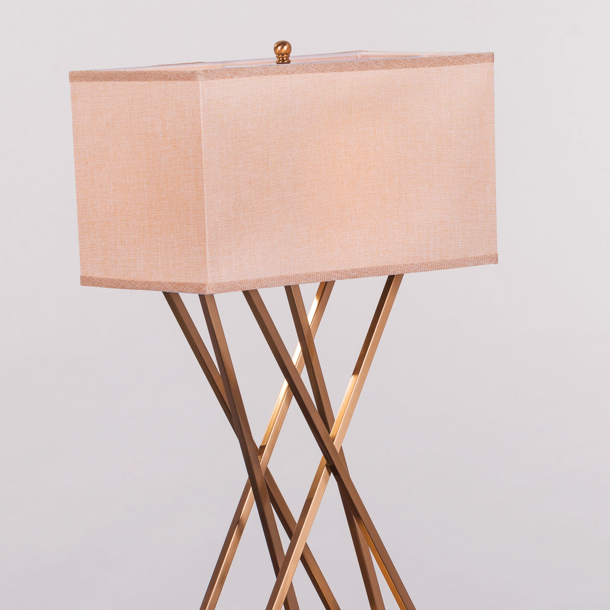 White Teak Cross Your Heart Table Lamp Gold and Off-White
