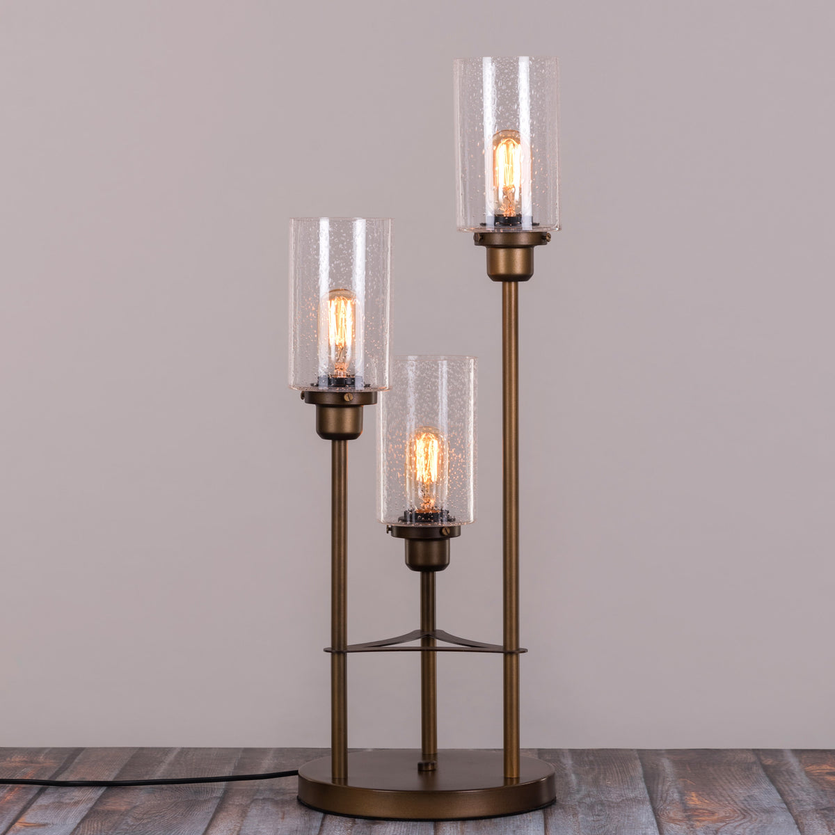 White Teak Old World Charm Table Lamp Bronze Gold
