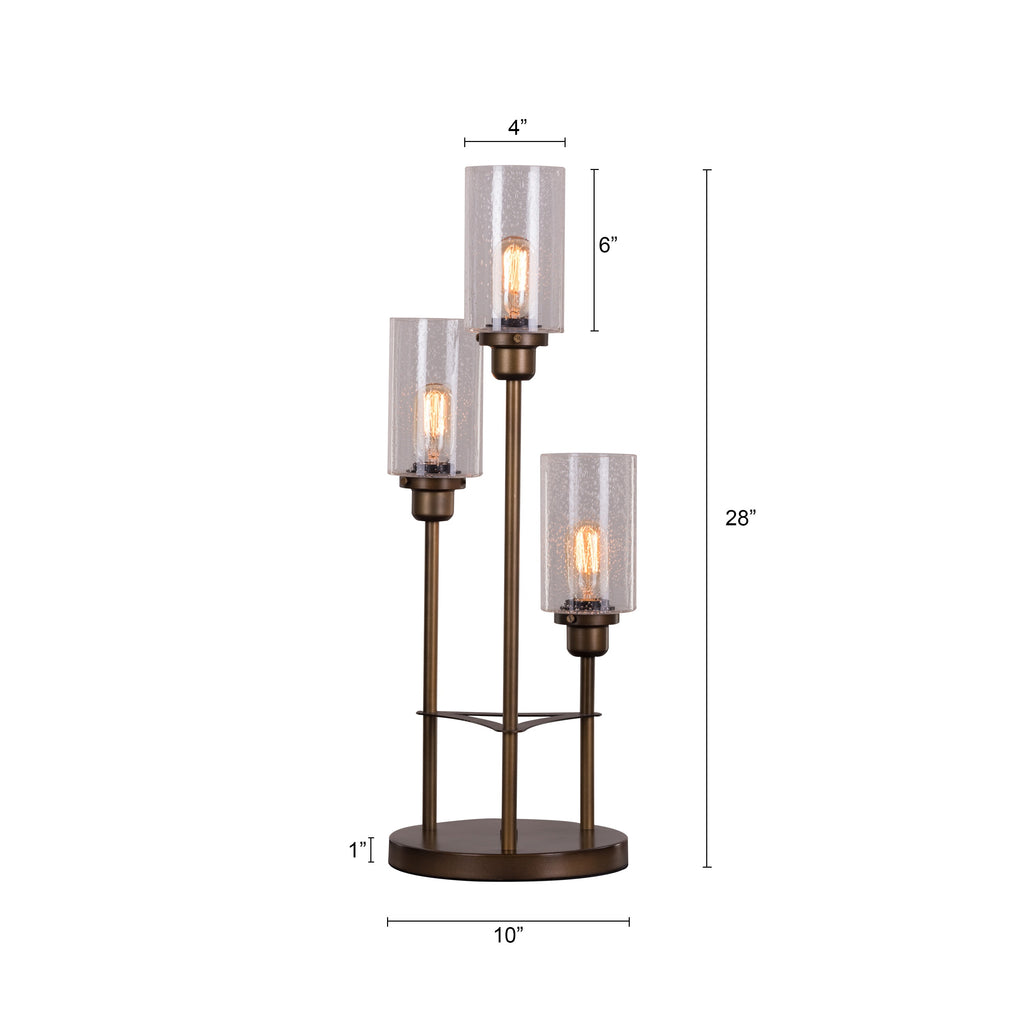 White Teak Old World Charm Table Lamp Bronze Gold