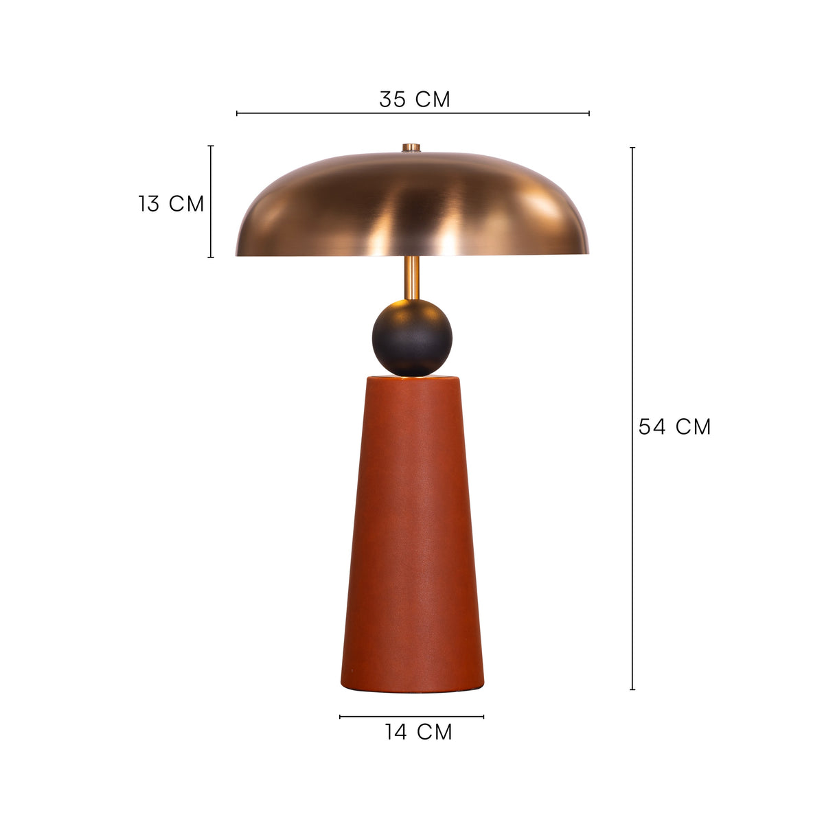 White Teak Gold Coast Faux Leather Table Lamp Gold and Brown